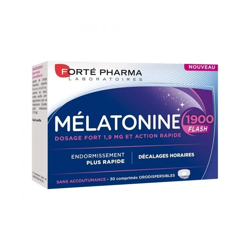 Forté Pharma Mélatonine 1900 Flash 30 Comprimés Orodispersibles