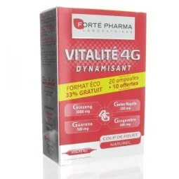 Forté Pharma Vitalité 4G 20 ampoules+10 OFFERTES
