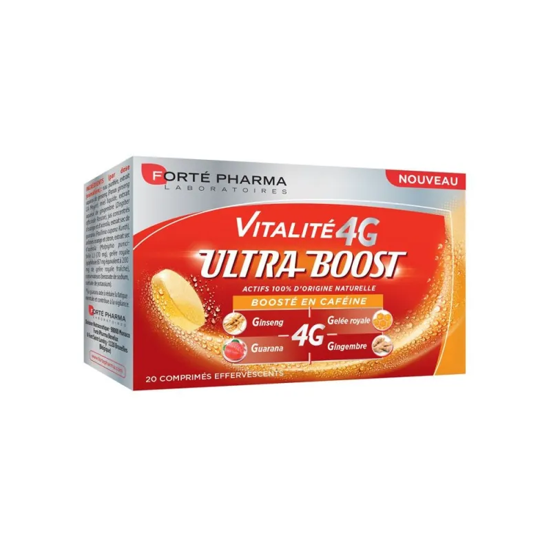 Forte Pharma Vitalité 4G Ultra Boost 20 Comprimés Effervescents