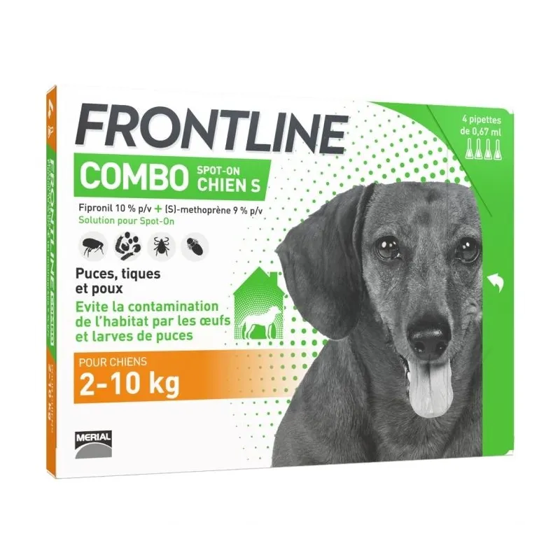 Frontline Combo Spot On Chien S 2-10 kg 4 pipettes