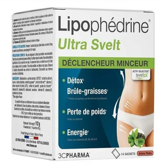 3 C Pharma Lipophédrine Ultra Svelt Déclencheur Minceur 14 Sachets 3 C Pharma Lipophédrine Ultra Svelt Déclencheur Minceur 14 Sachets