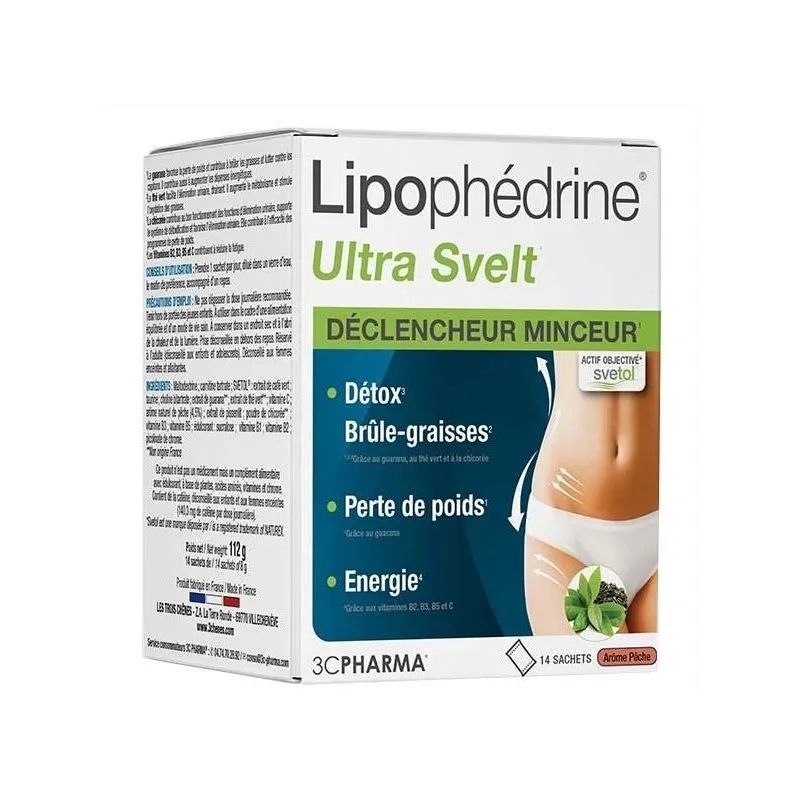 3 C Pharma Lipophédrine Ultra Svelt Déclencheur Minceur 14 Sachets 3 C Pharma Lipophédrine Ultra Svelt Déclencheur Minceur 14 Sachets