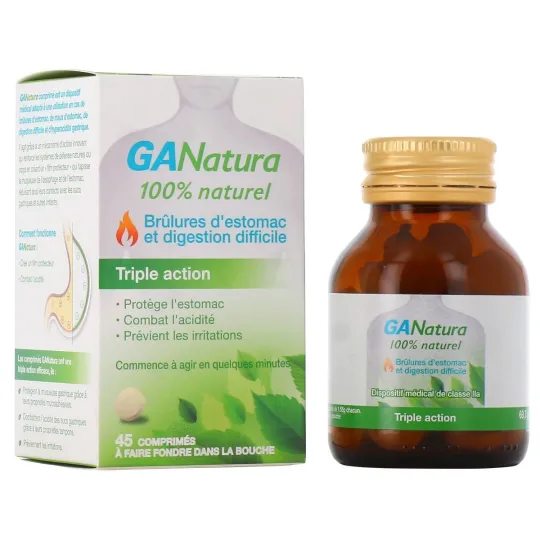 GaNatura Brûlures d'Estomac Triple Action 45 Comprimés GaNatura Brûlures d'Estomac Triple Action 45 Comprimés