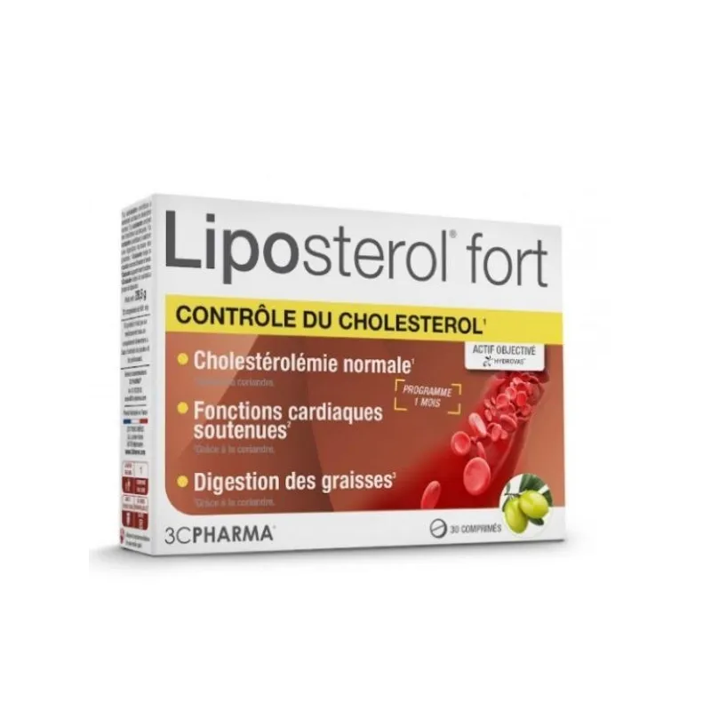 3 C Pharma Lipostérol Fort 30 comprimés 3 C Pharma Lipostérol Fort 30 comprimés