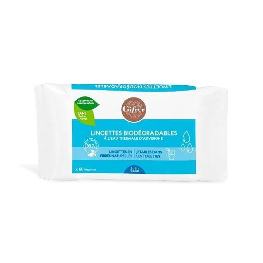 Gifrer Bébé Lingettes Biodégradables X60 Gifrer Bébé Lingettes Biodégradables X60