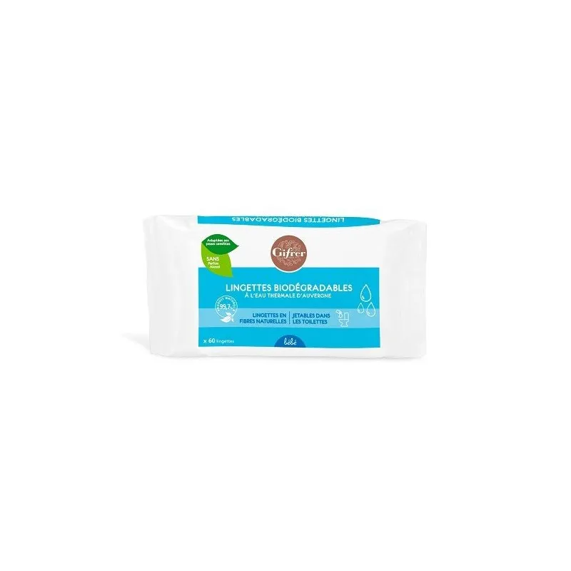Gifrer Bébé Lingettes Biodégradables X60 Gifrer Bébé Lingettes Biodégradables X60