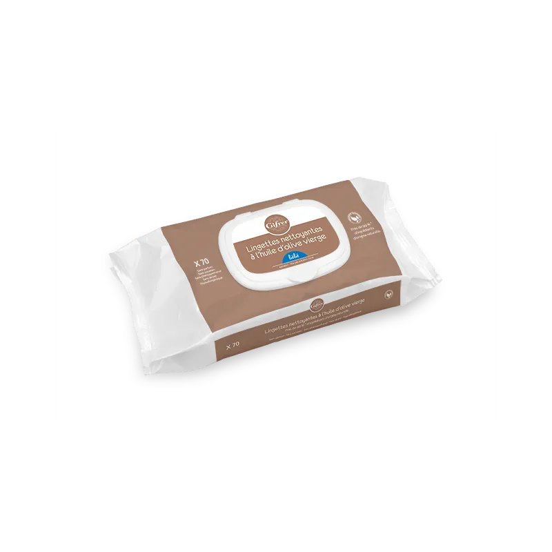 Gifrer Bébé Lingettes Nettoyantes à l'Huile d'Olive Vierge x70 Gifrer Bébé Lingettes Nettoyantes à l'Huile d'Olive Vierge x70