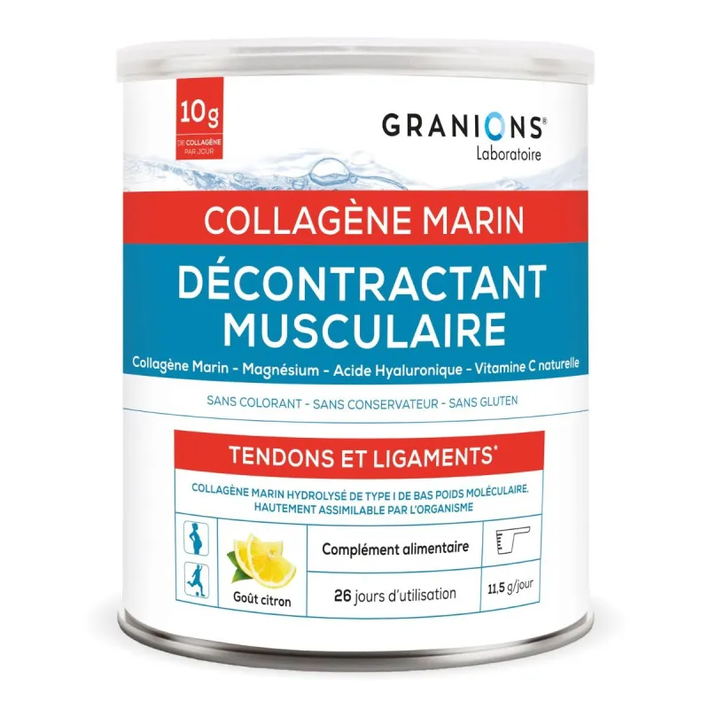 Granions Collagène Marin Décontractant Musculaire Citron Poudre Granions Collagène Marin Décontractant Musculaire Citron Poudre