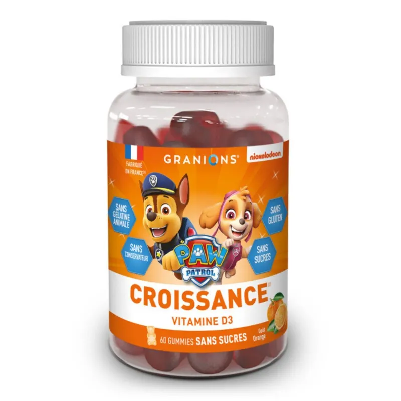 Granions Kid Croissance 60 Gummies Goût Orange