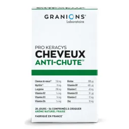 Granions Pro Keracys Cheveux Anti-chute 56 Comprimés à Croquer