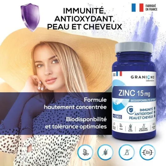 Granions Zinc 15mg 60 gélules Granions Zinc 15mg 60 gélules