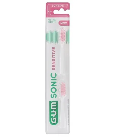 Gum 2 Recharges Brosse à dents Sonic Sensitive Ultra Souple