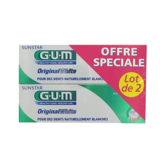 Gum Dentifrice Original White 2x75ml Gum Dentifrice Original White 2x75ml