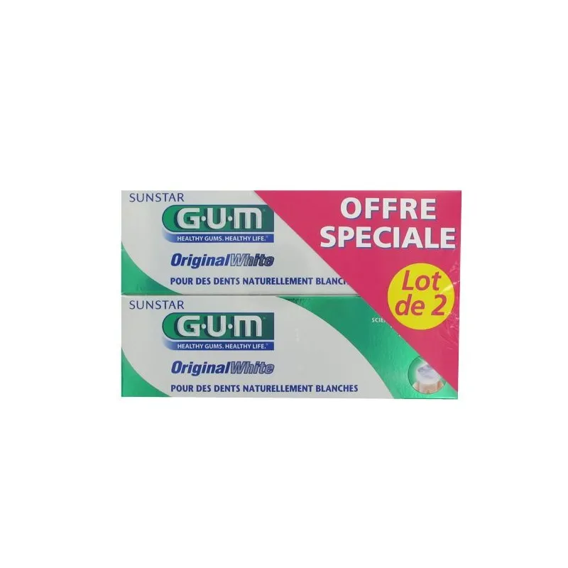 Gum Dentifrice Original White 2x75ml Gum Dentifrice Original White 2x75ml