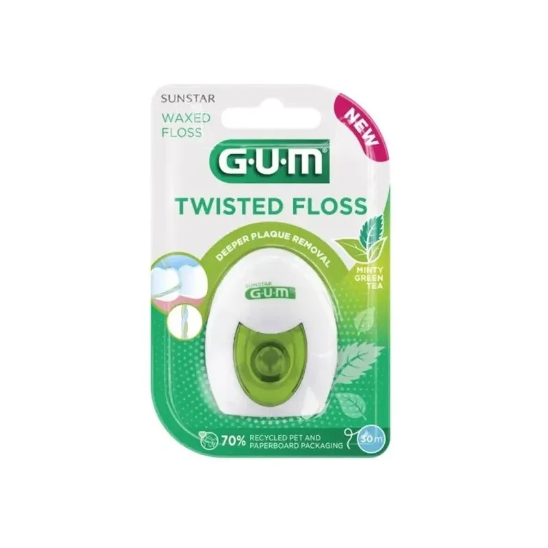 GUM Twisted Floss Fil Dentaire 30 mètres GUM Twisted Floss Fil Dentaire 30 mètres
