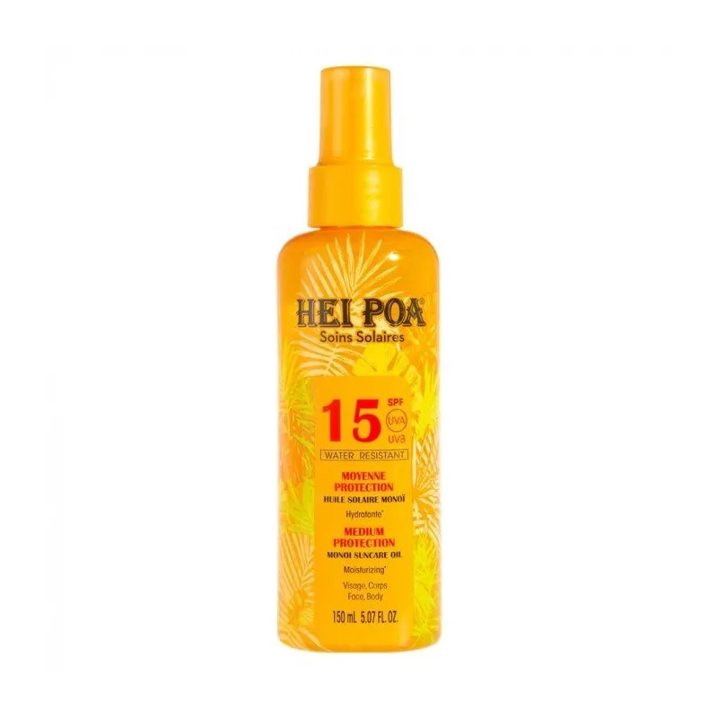 Hei Poa Huile Solaire Monoï SPF 15 Water Resistant 150ml Hei Poa Huile Solaire Monoï SPF 15 Water Resistant 150ml