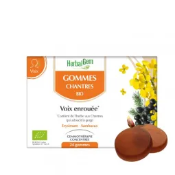 Herbalgem Gommes Chantres Bio Voix Enrouée 24 Gommes
