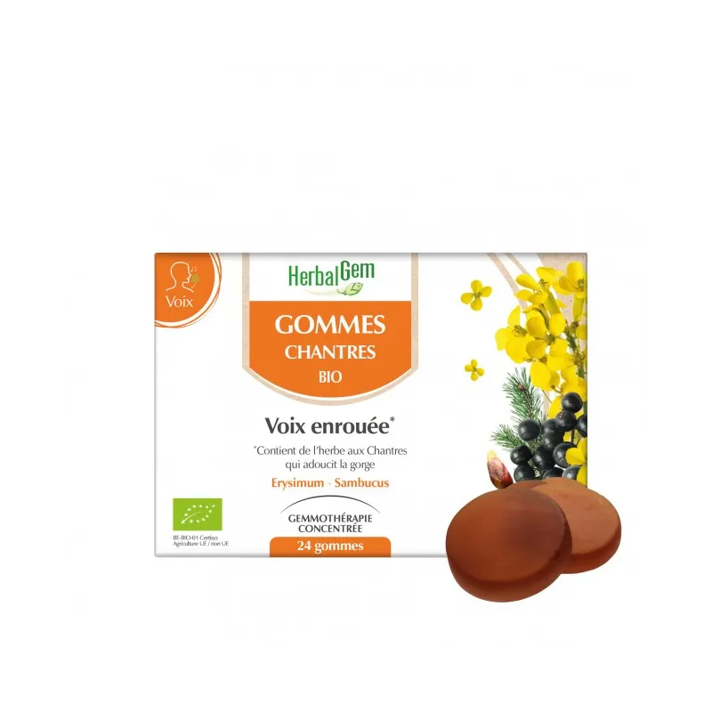 Herbalgem Gommes Chantres Bio Voix Enrouée 24 Gommes Herbalgem Gommes Chantres Bio Voix Enrouée 24 Gommes