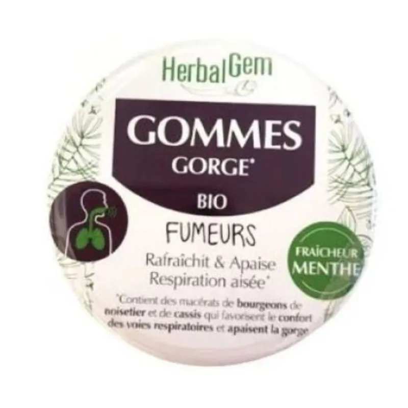 Herbalgem Gommes Gorge Bio Fumeurs 45g