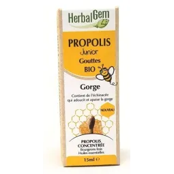 Herbalgem Propolis Bio Junior Gorge Gouttes 15ml