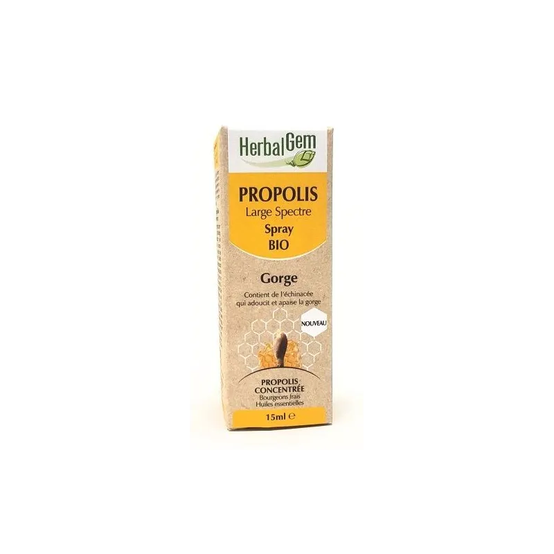 Herbalgem Propolis Bio Large Spectre Spray Gorge 15ml
