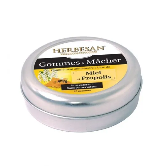 Herbesan 45 Gommes à Mâcher Miel&Propolis Herbesan 45 Gommes à Mâcher Miel&Propolis