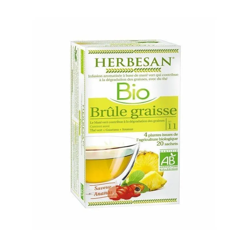 Herbesan Bio Infusion Brûle Graisse 20 sachets Herbesan Bio Infusion Brûle Graisse 20 sachets