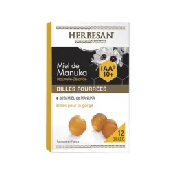 Herbesan Miel de Manuka IAA10+ 12 Billes Fourrées