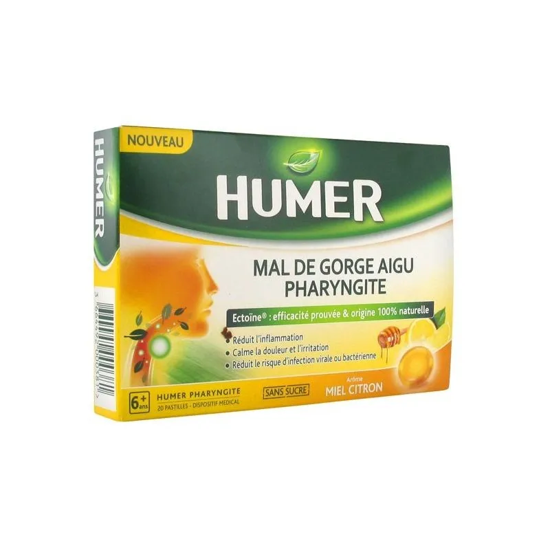 Humer Mal de Gorge Aigü 20 pastilles