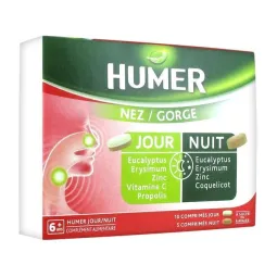 Humer Nez Gorge Jour Nuit 15 Comprimés