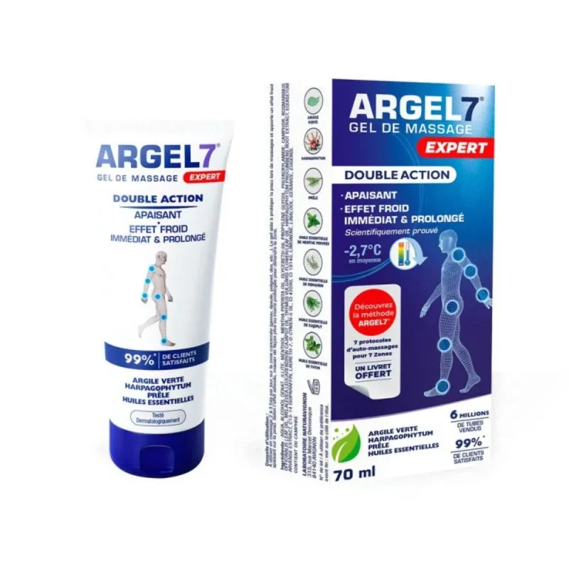 Argel7 Expert Double Action Gel de Massage 70ml