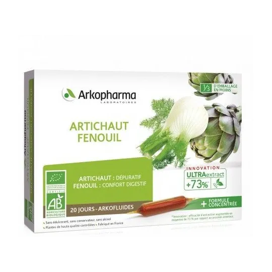 Arkofluides Bio Artichaut/ Fenouil 20 Ampoules Arkofluides Bio Artichaut/ Fenouil 20 Ampoules
