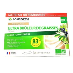 Arkofluides Bio Ultra Brûleur de Graisses Vegan 30 Ampoules