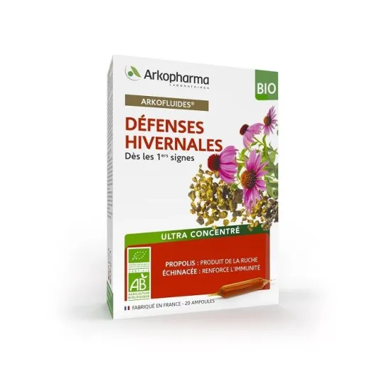 Arkofluides Défenses Hivernales Bio 20 Ampoules Arkofluides Défenses Hivernales Bio 20 Ampoules
