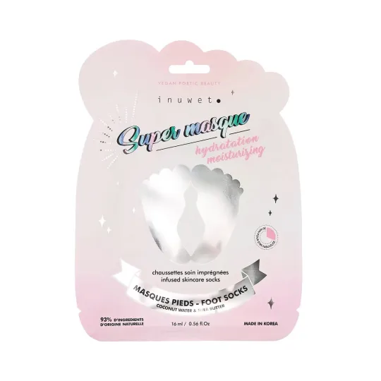 Inuwet Masques Pieds Chaussettes Soin Imprégnées 16ml Inuwet Masques Pieds Chaussettes Soin Imprégnées 16ml