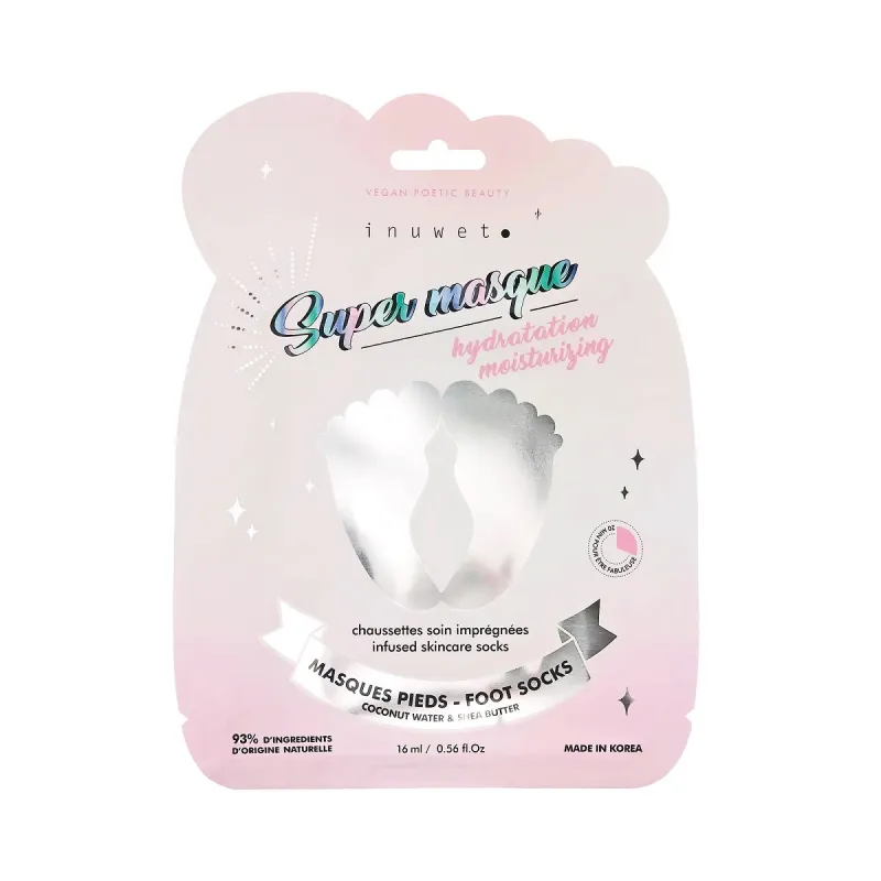 Inuwet Masques Pieds Chaussettes Soin Imprégnées 16ml Inuwet Masques Pieds Chaussettes Soin Imprégnées 16ml