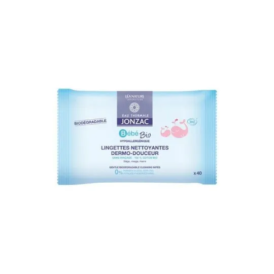 Jonzac Bébé Bio 40 Lingettes Dermo-nettoyante Vegan