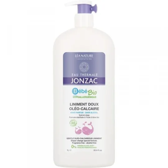 Jonzac Bébé Bio Liniment Doux Oléo-Calcaire Vegan 1 litre