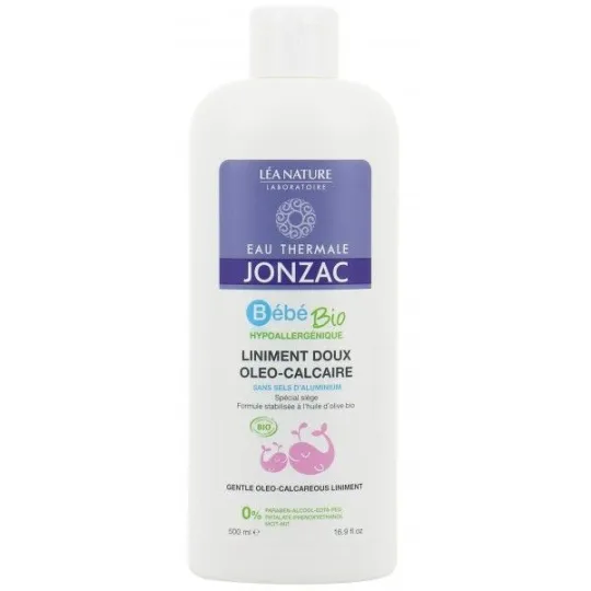 Jonzac Bébé Bio Liniment Doux Oléo-Calcaire Vegan 500ml Jonzac Bébé Bio Liniment Doux Oléo-Calcaire Vegan 500ml