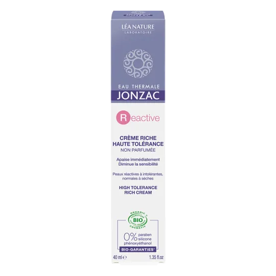 Jonzac Réactive Crème Riche Haute Tolérance Bio 40ml Jonzac Réactive Crème Riche Haute Tolérance Bio 40ml
