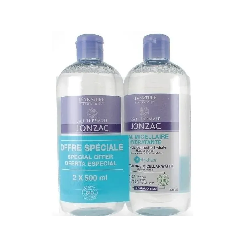 Jonzac Rehydrate Eau Micellaire Hydratante Bio 2 x 500 ml
