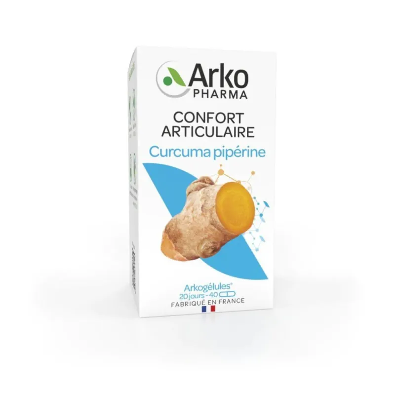 Arkogélules Curcuma Piperine Vegan 40 Gélules