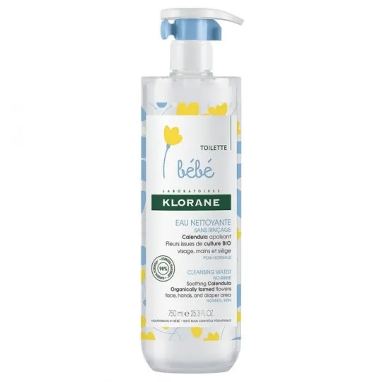 Klorane Bébé Eau Nettoyante Sans Rinçage 750ml Klorane Bébé Eau Nettoyante Sans Rinçage 750ml