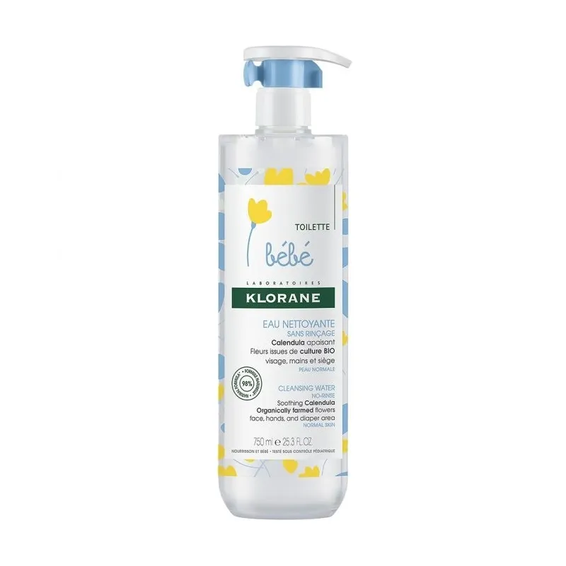 Klorane Bébé Eau Nettoyante Sans Rinçage 750ml Klorane Bébé Eau Nettoyante Sans Rinçage 750ml