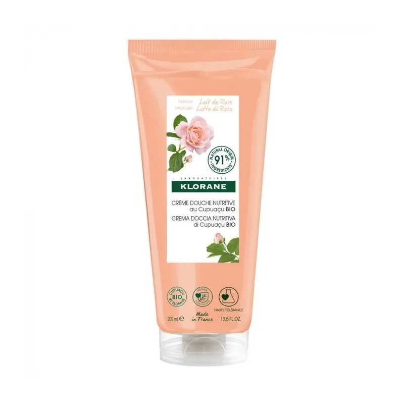 Klorane Crème de Douche Nutritive Lait de Rose Vegan 200ml