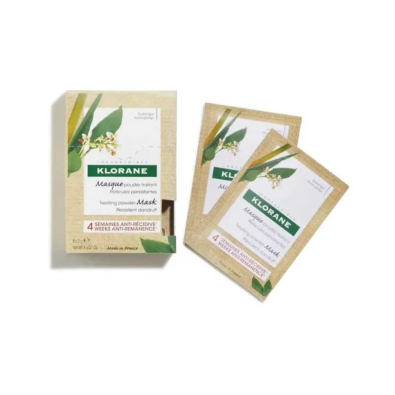 Klorane Galanga Masque Poudre Anti-Pellicules Persistantes 8X3g Klorane Galanga Masque Poudre Anti-Pellicules Persistantes 8X3g