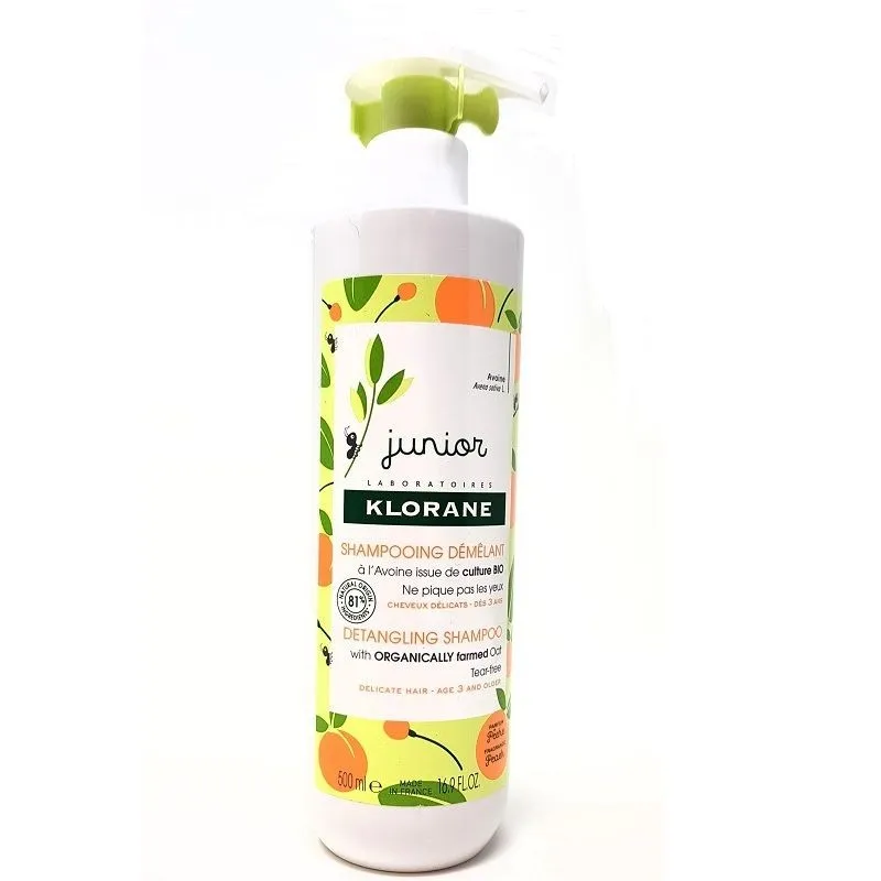 Klorane Junior Shampooing Démêlant Pêche 500ml Klorane Junior Shampooing Démêlant Pêche 500ml