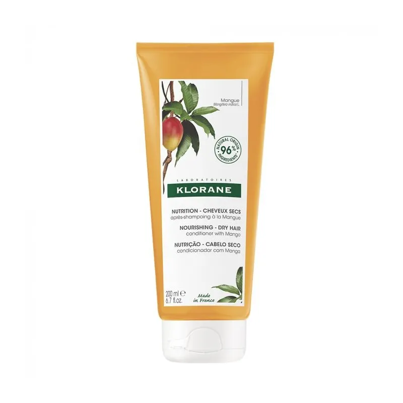 Klorane Mangue Après-Shampooing Nutrition Cheveux Secs 200ml