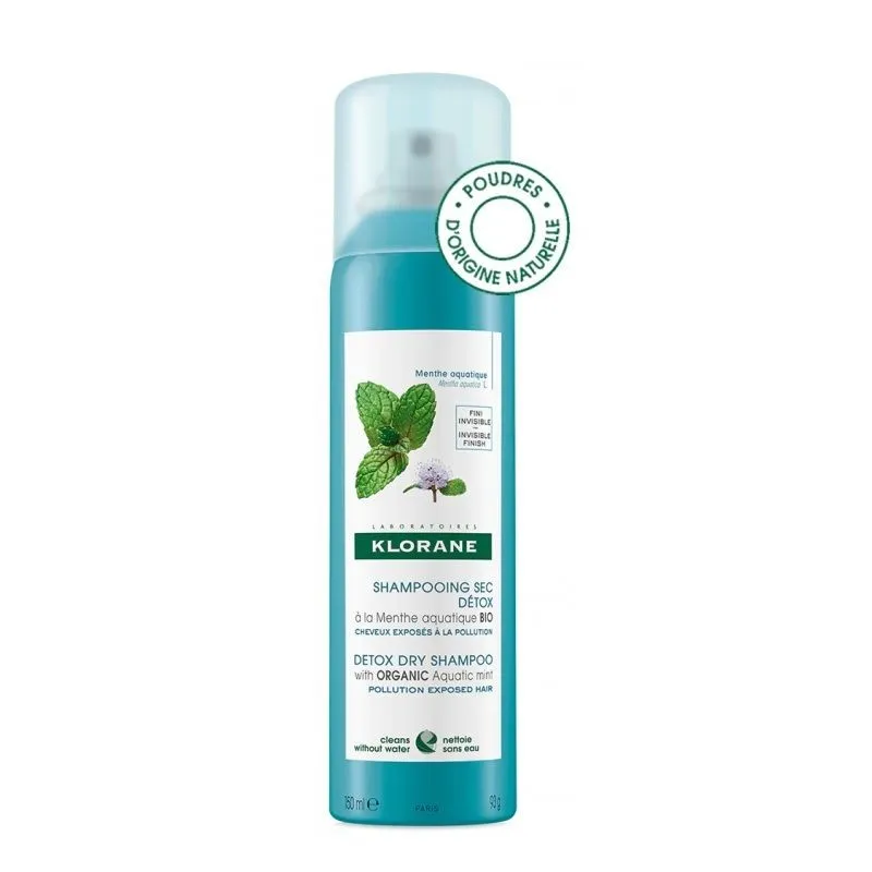 Klorane Menthe Aquatique Shampooing Sec Détox 150ml