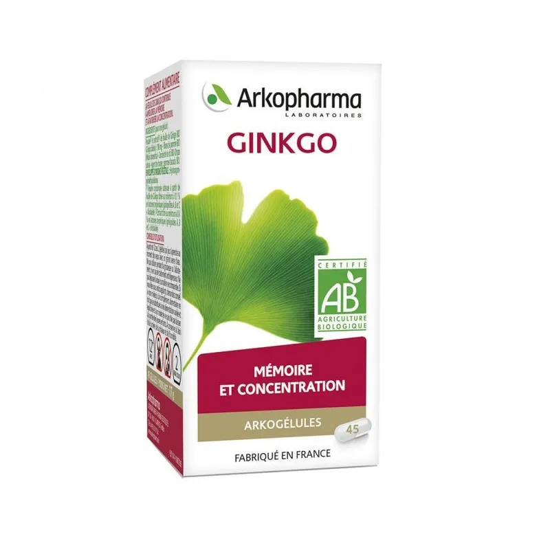 Arkogélules Ginkgo Bio 45 gélules Arkogélules Ginkgo Bio 45 gélules